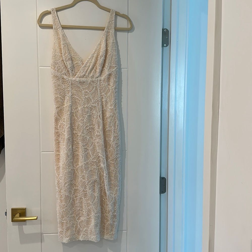 Viero Bridal NWT short beaded dress size US 6